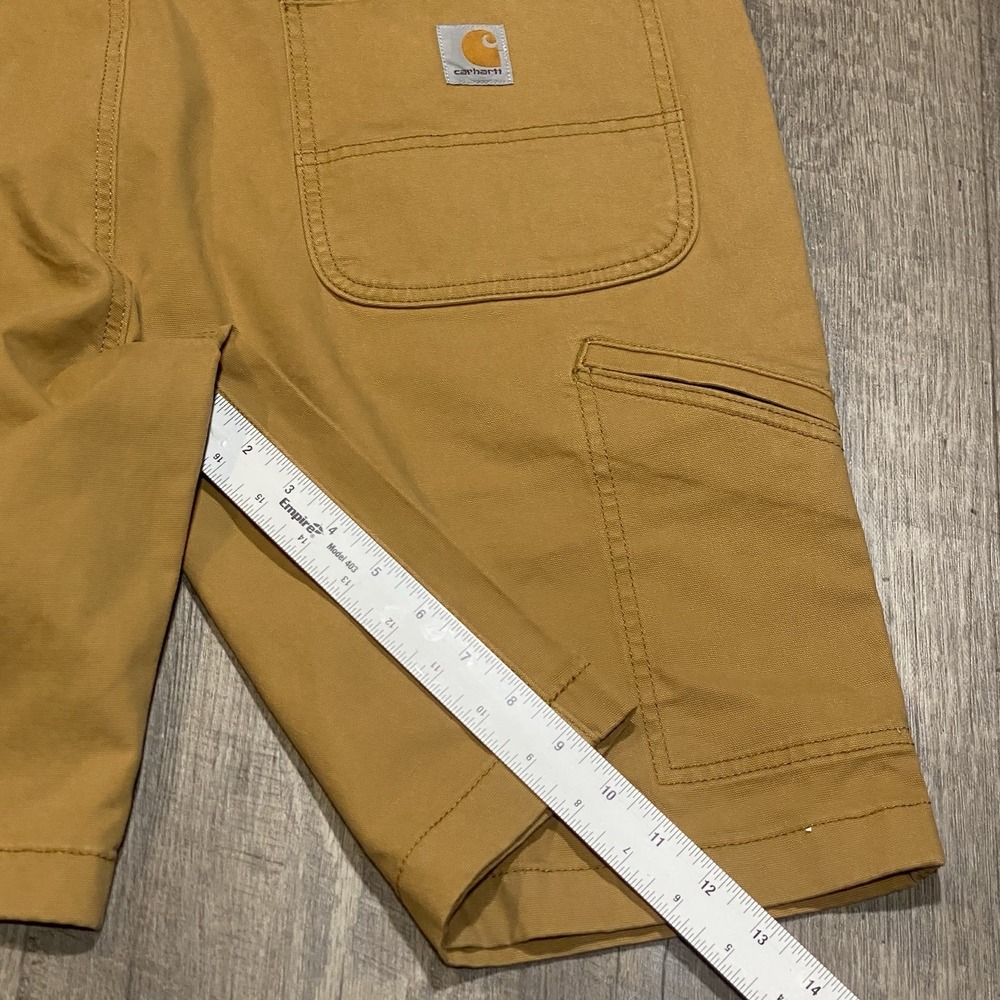 Carhartt Work Shorts Rugged Flex Canvas Men's 40 Brown Relaxed Fit 10" New - Picture 3 of 8